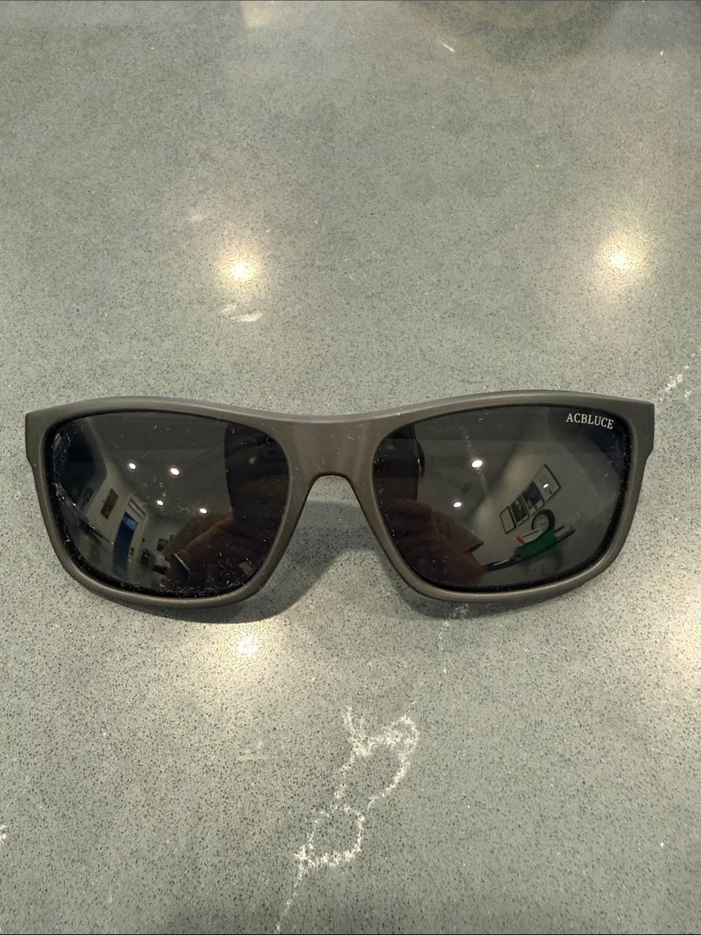 ACBLUCE Kids Polarized Sunglasses Gray with Case & Strap